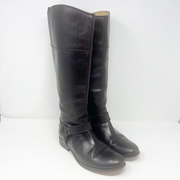 Frye Melissa Harness Inside Zip Riding Boot - Picture 12 of 14